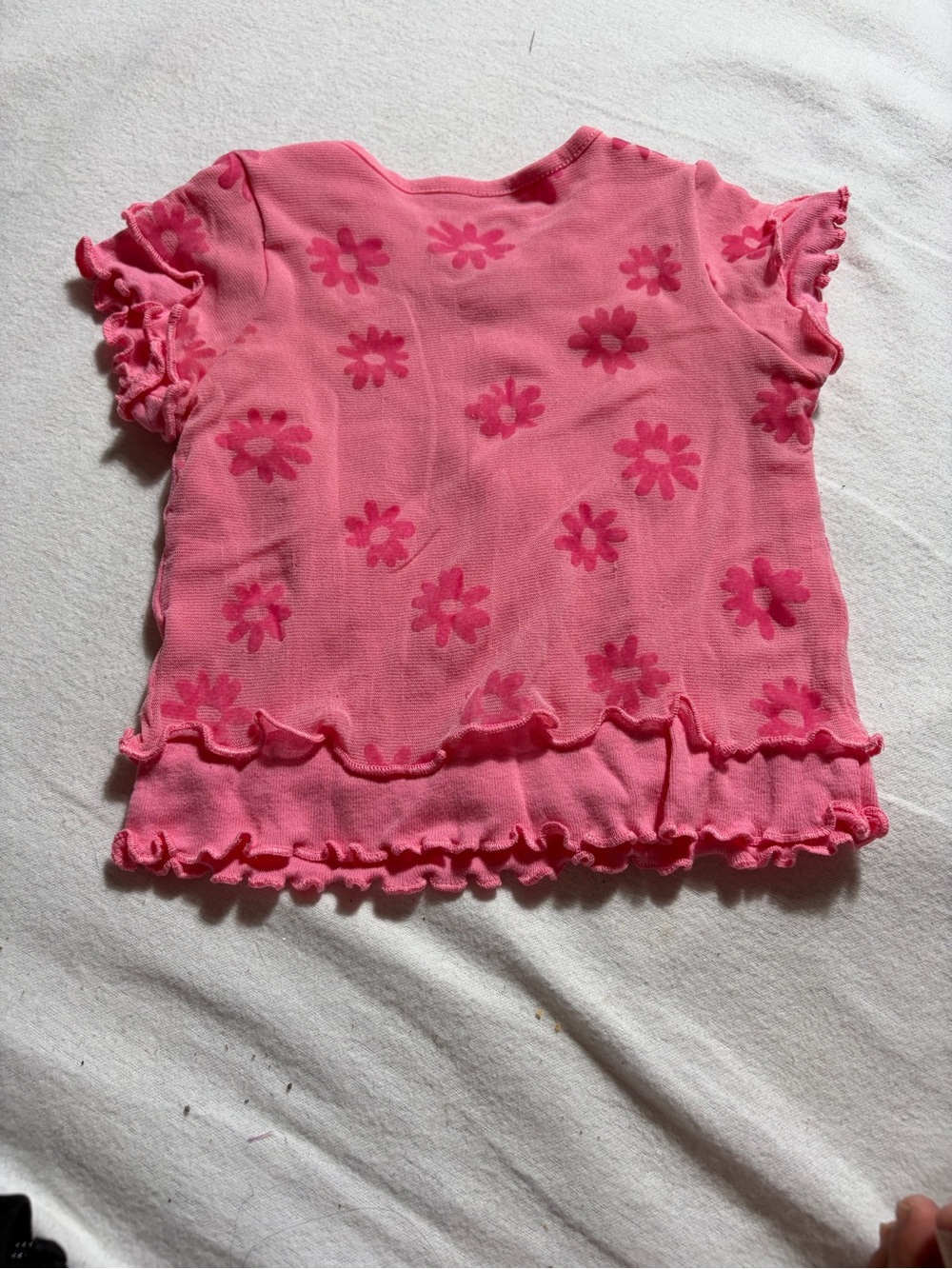 The Children's Place Pink Floral Ruffle Tee
